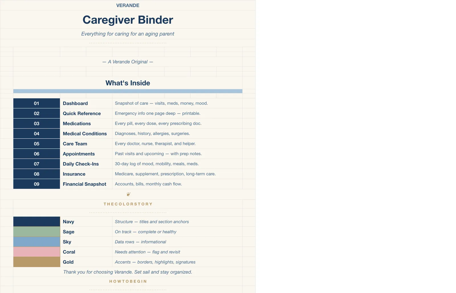 Caregiver Binder Aging Parent, Welcome