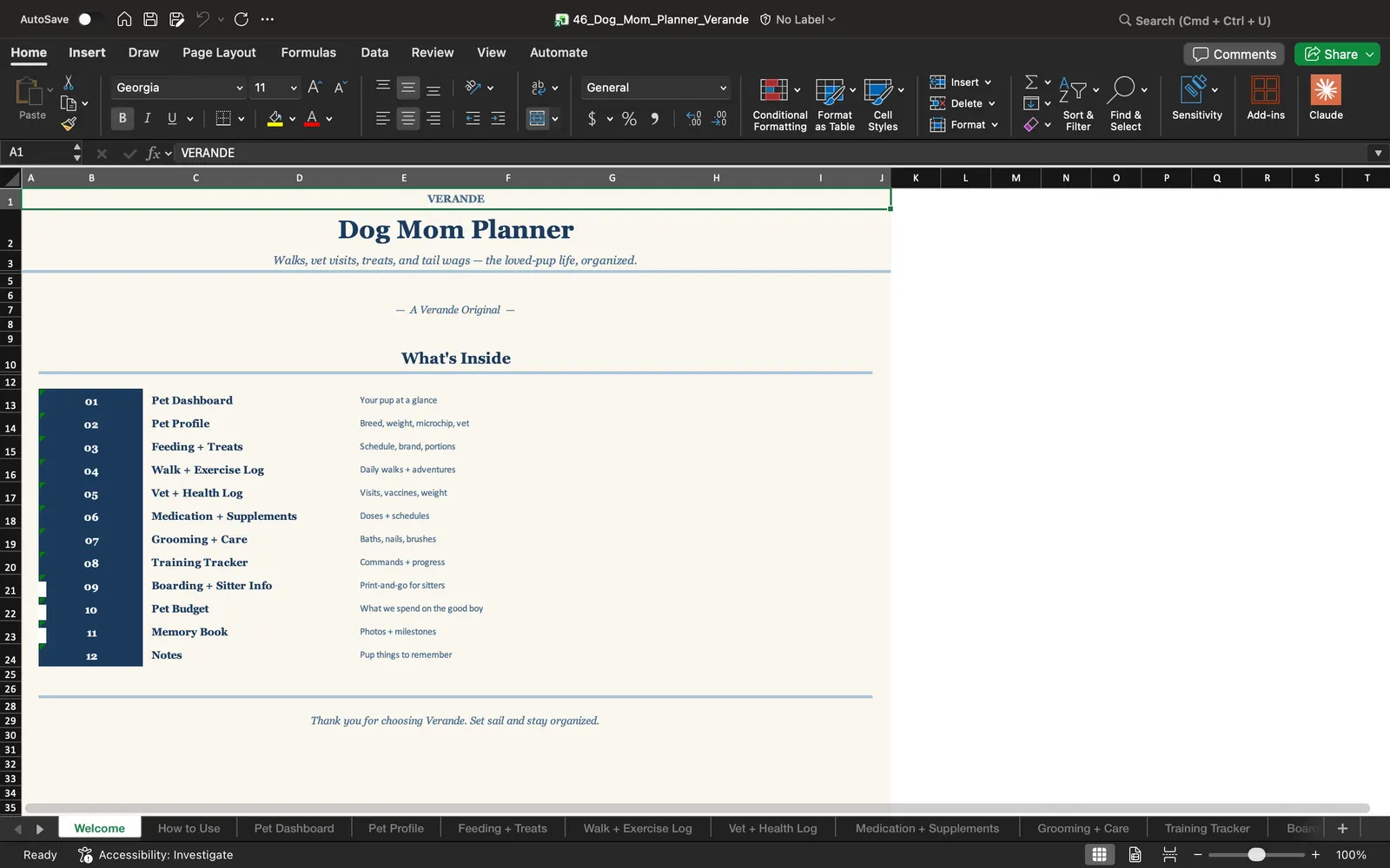 Dog Mom Planner, Welcome