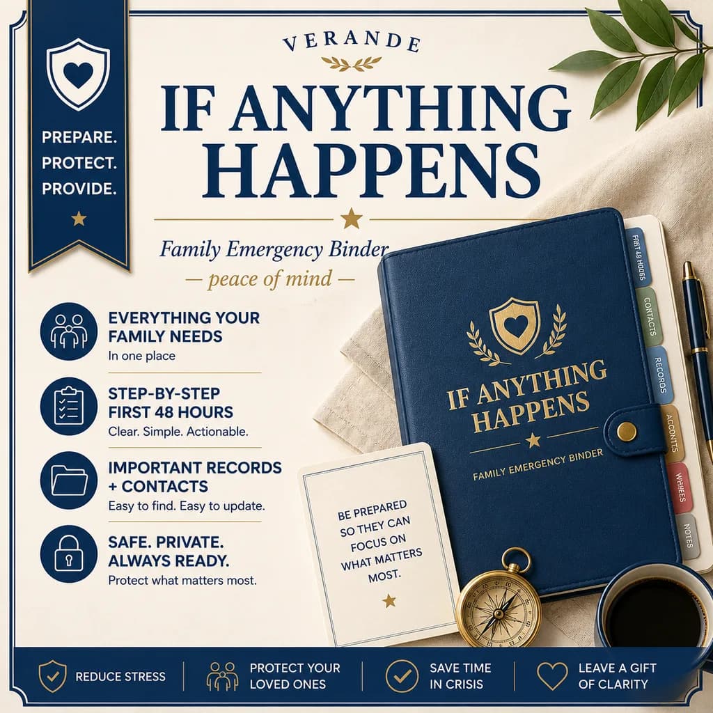 If Anything Happens Family Binder
