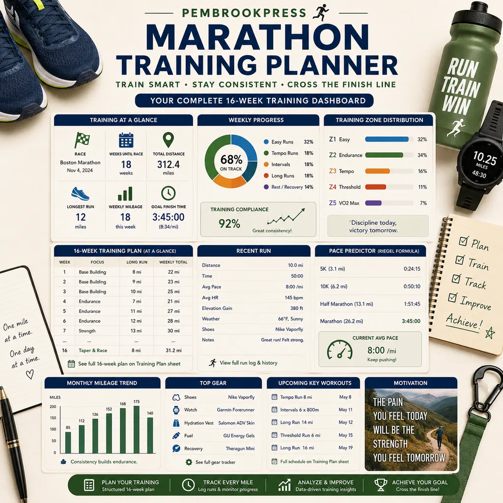 Marathon Running Training Planner