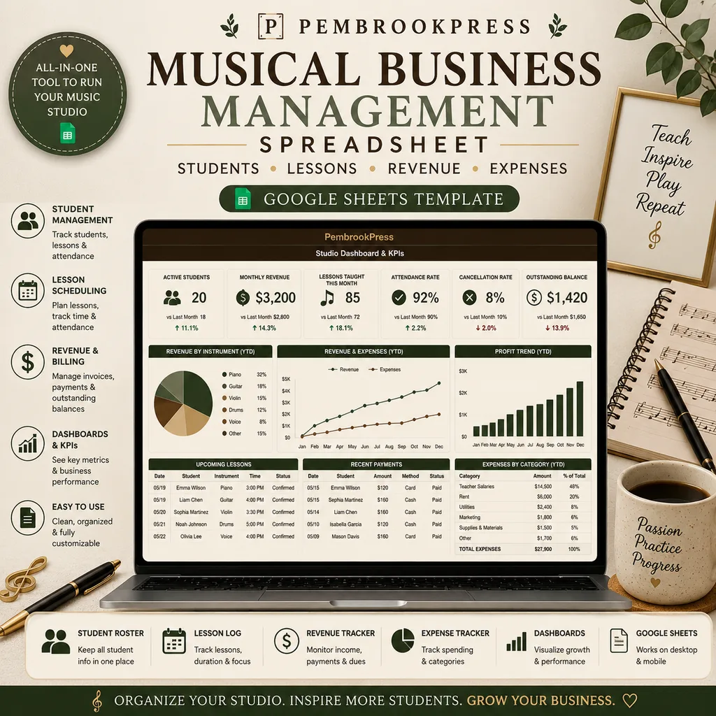 Music Lessons Teaching Business