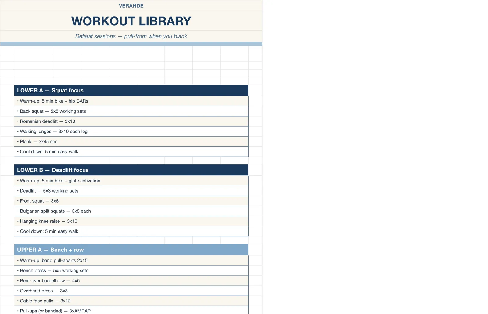 Workout Fitness Tracker, Workout Library